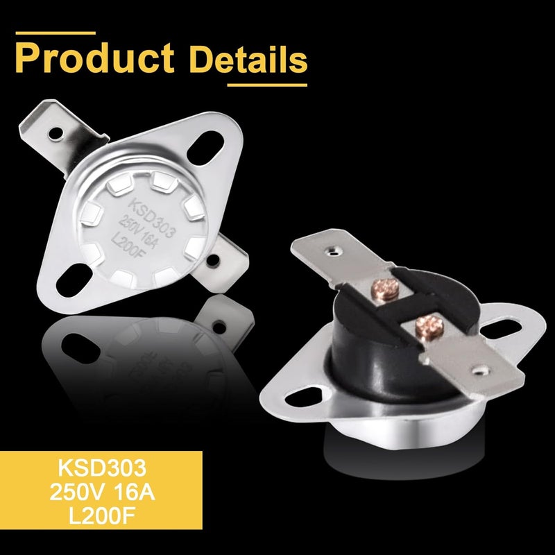 Adviace SRV230-0900 High Limit Switch for Quadra-Fire Classic Bay 1200i & CB1200 Pellet Stoves. Snap Disc #2 Safety Sensor Thermodisc, High Temp Limit 200°F, Auto-Reset Closed 160°F. - Image 3